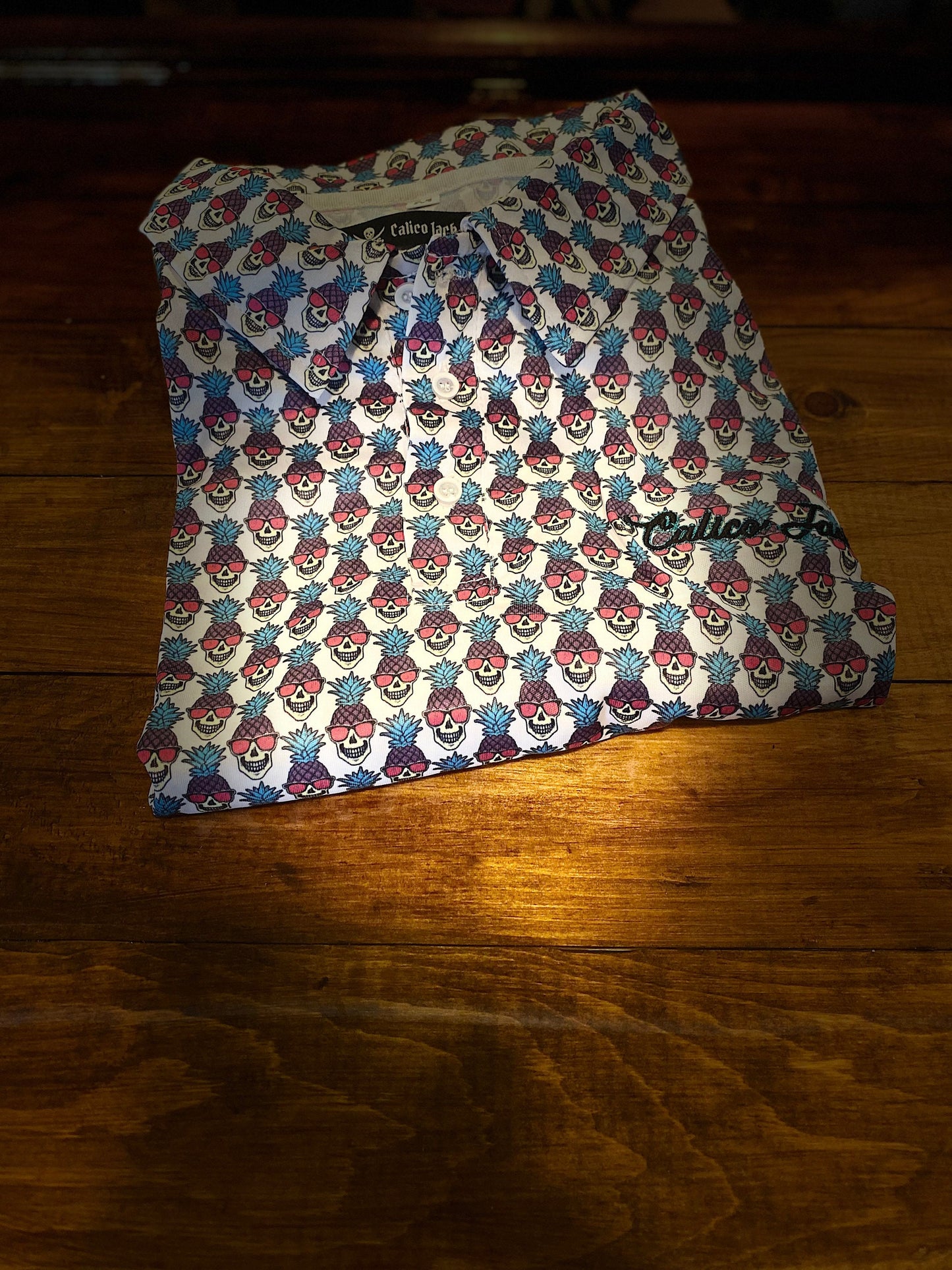 Pineapple Skull Golf Polo