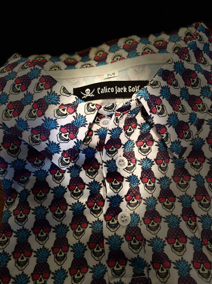 Pineapple Skull Golf Polo