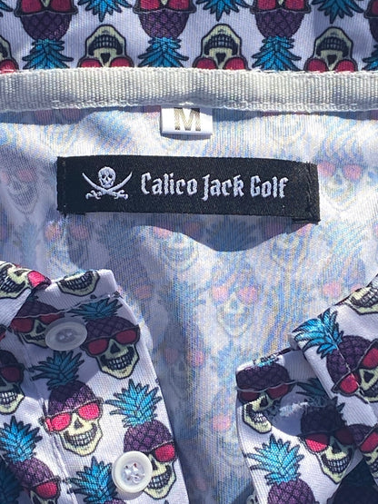 Pineapple Skull Golf Polo