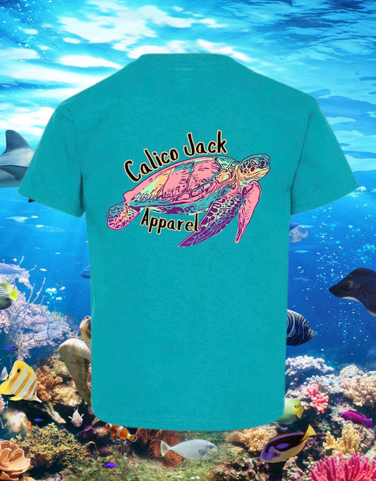 Youth Green Turtle Tee