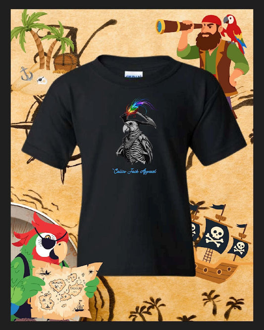 Youth Captain Jack Sparrot Tee Blue